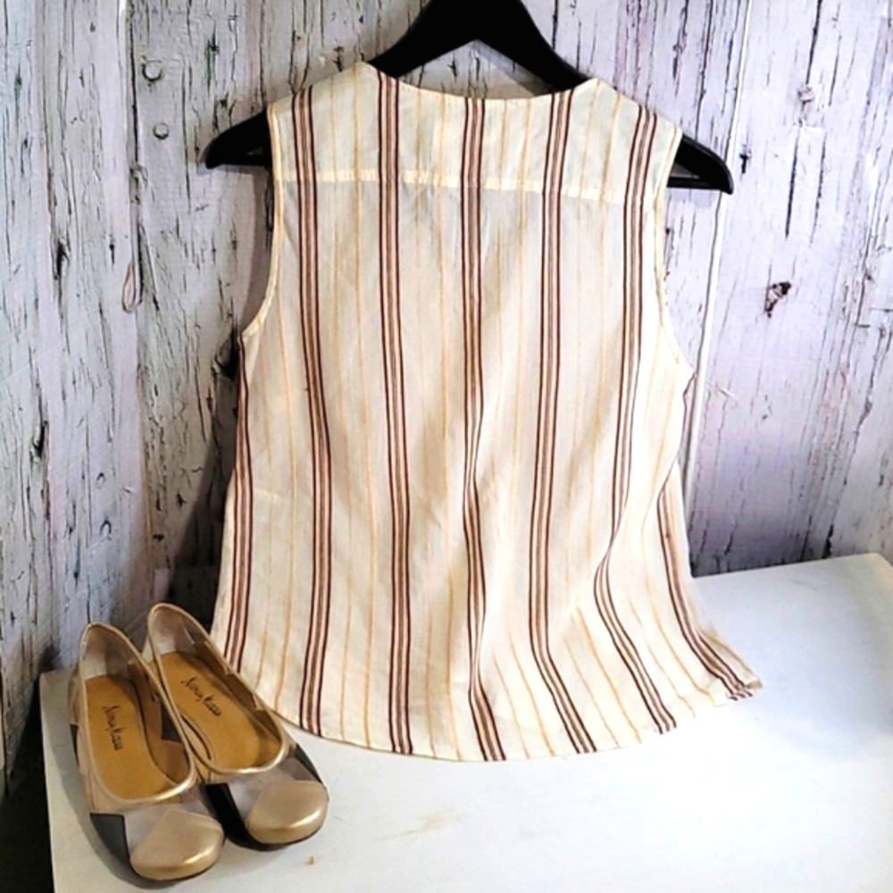 MICHAEL Michael Kors Blouse Knit Pleated Top Medium - Picture 3 of 9